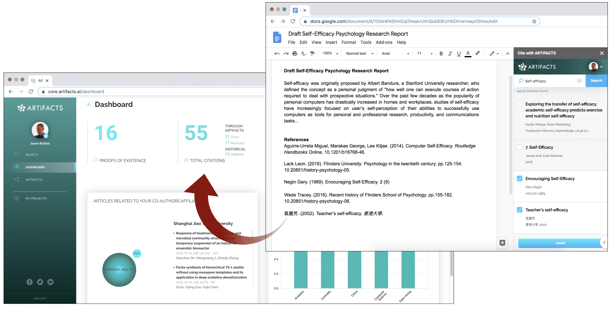 ARTiFACTS Google Docs integration